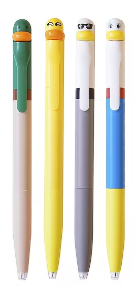 Cute Duck Gel Pens — Yellow/Blue