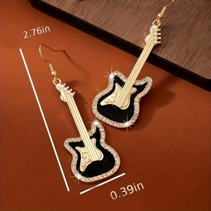Elegant & Sexy Guitar Pendant Earrings
