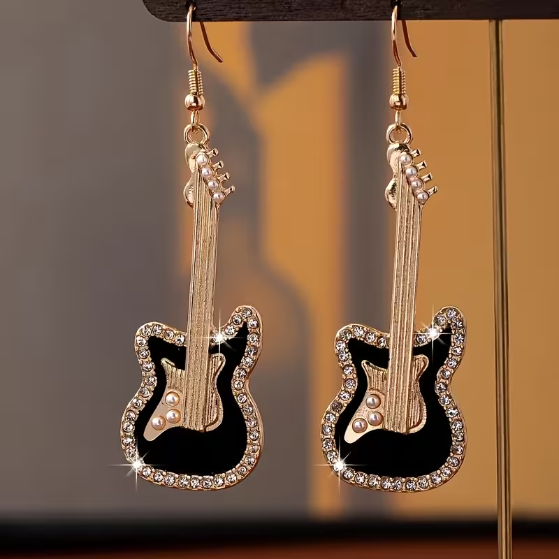 Elegant & Sexy Guitar Pendant Earrings