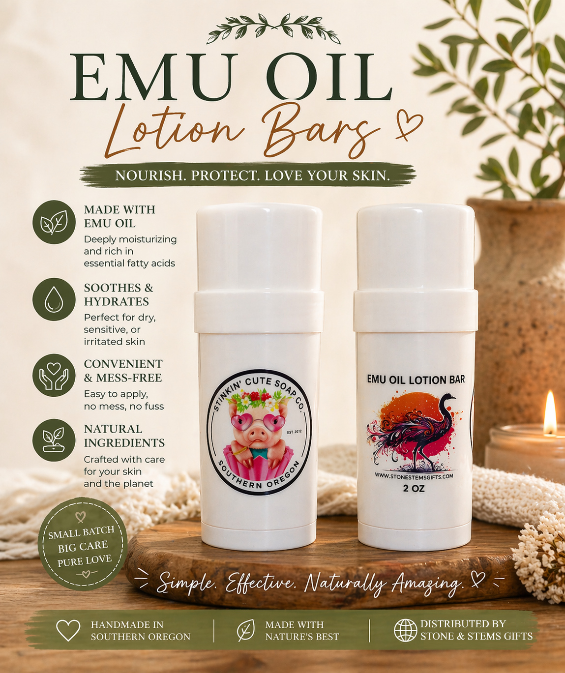 Emu Oil Lotion Bar